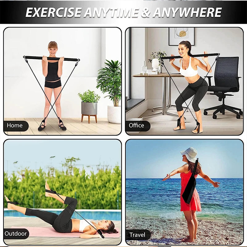 Pilates Resistance Bar with Bands