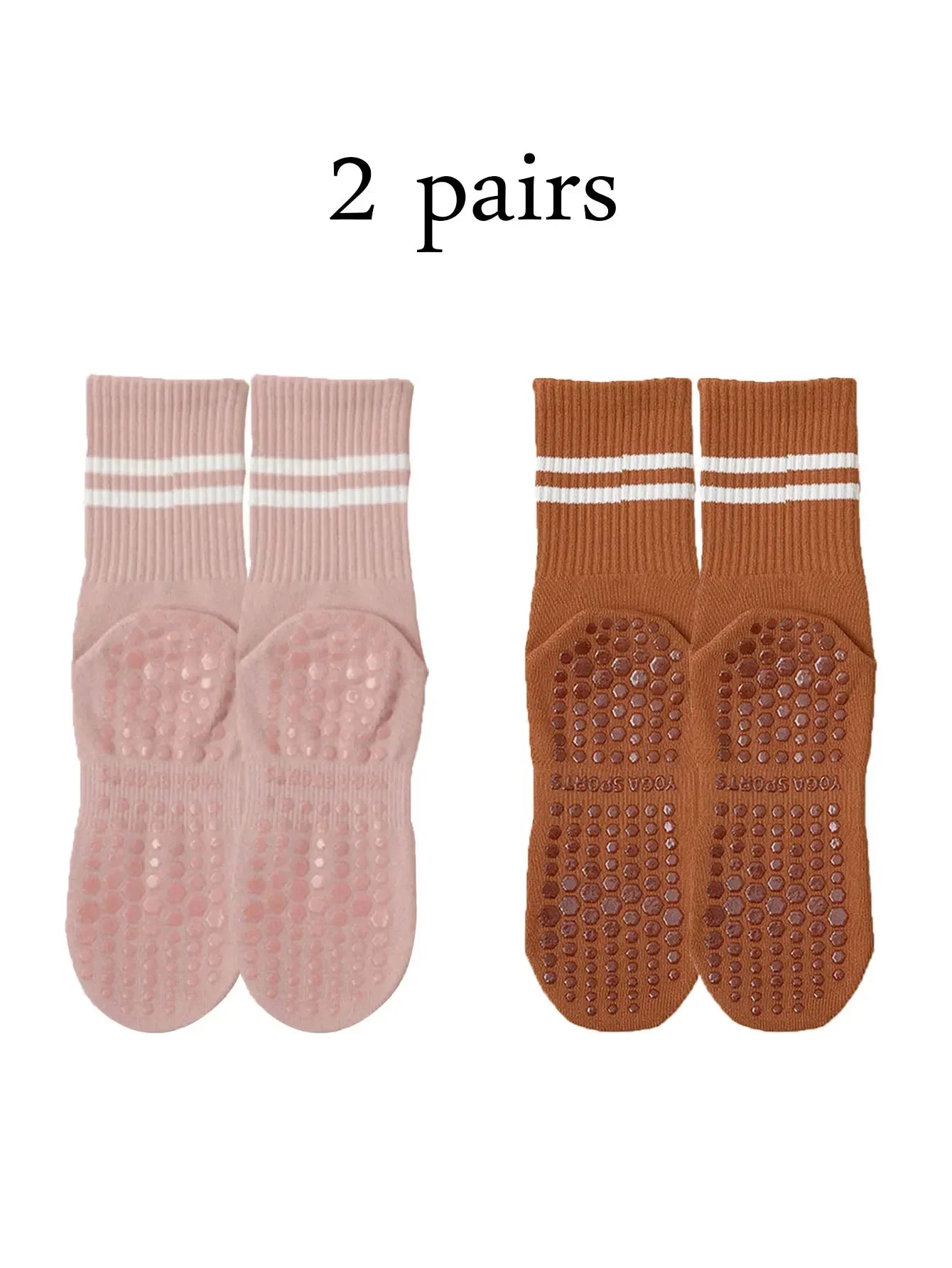Pilates & Yoga Socks with Non-Slip Grips