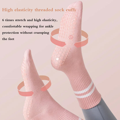 Pilates & Yoga Socks with Non-Slip Grips