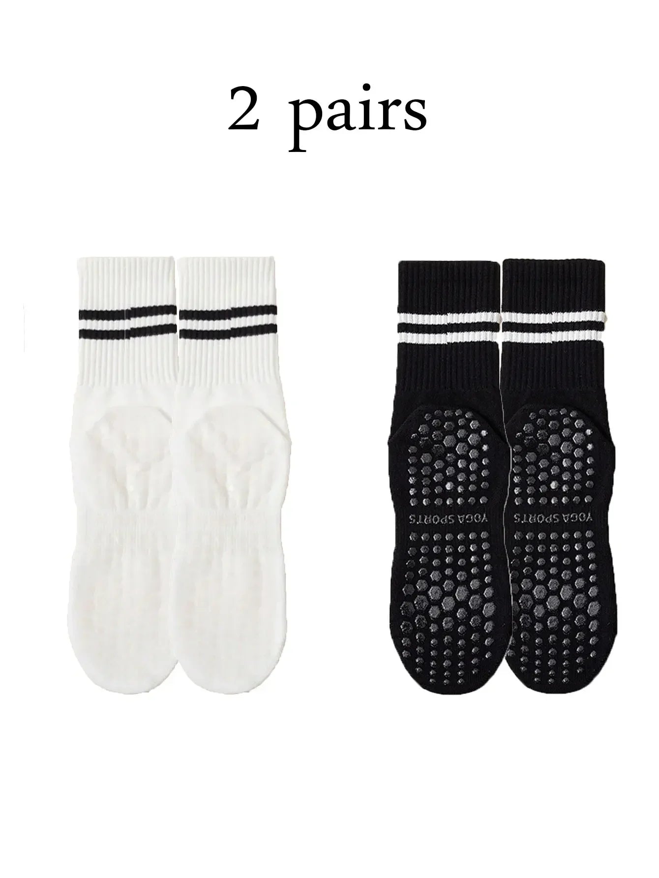 Pilates & Yoga Socks with Non-Slip Grips