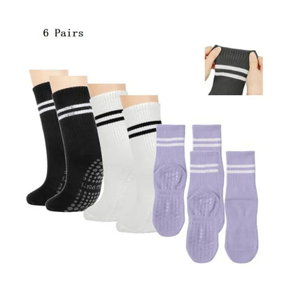 Pilates & Yoga Socks with Non-Slip Grips