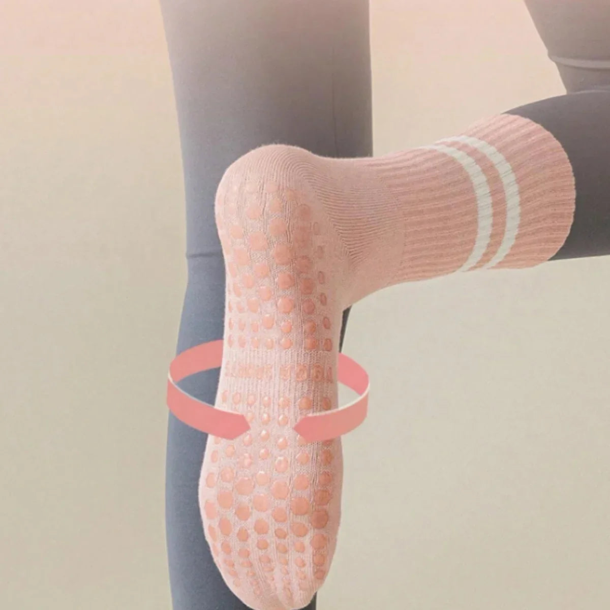 Pilates & Yoga Socks with Non-Slip Grips