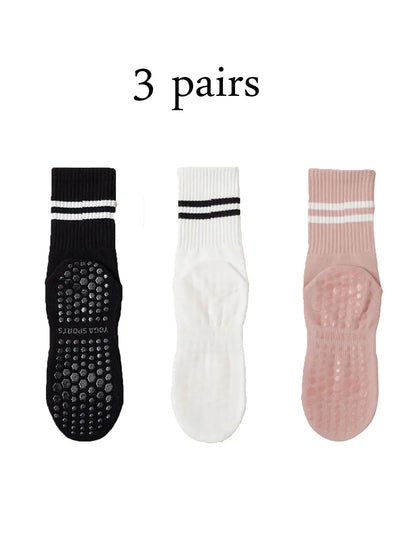 Pilates & Yoga Socks with Non-Slip Grips