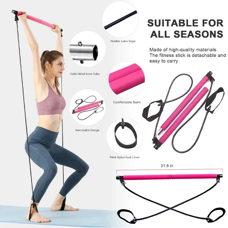 Pilates Resistance Bar with Bands