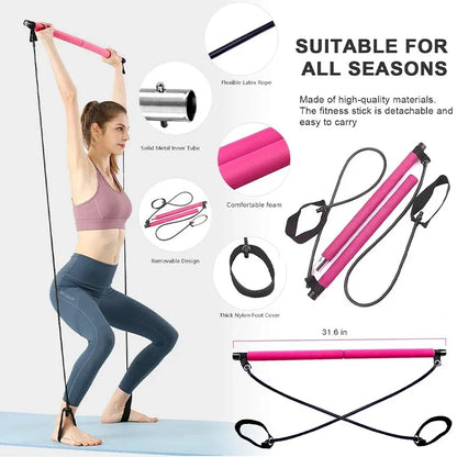 Pilates Resistance Bar with Bands