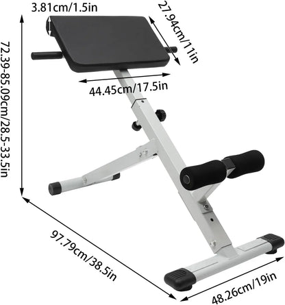 Adjustable Roman Chair Hyperextension Bench